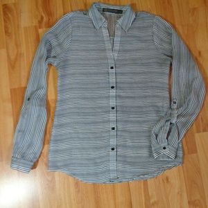 Outback Red XS striped semi sheer blouse